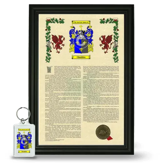 Chunkins Framed Armorial History and Keychain - Black