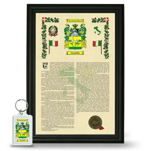 Ciccariello Framed Armorial History and Keychain - Black