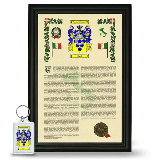 Cipri Framed Armorial History and Keychain - Black
