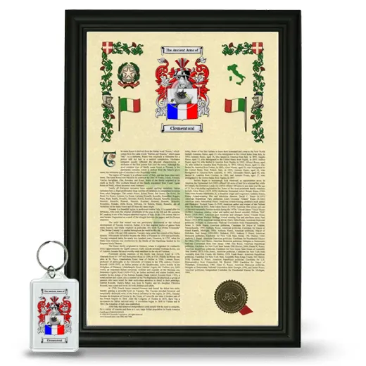 Clementoni Framed Armorial History and Keychain - Black