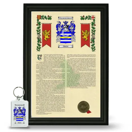 Cloeter Framed Armorial History and Keychain - Black