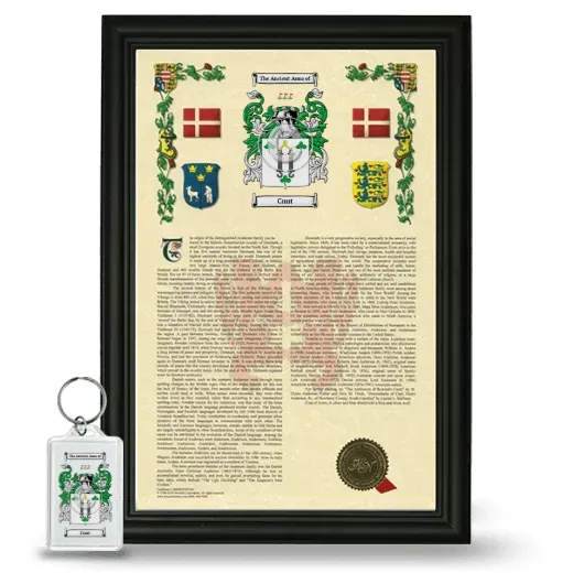 Cnut Framed Armorial History and Keychain - Black