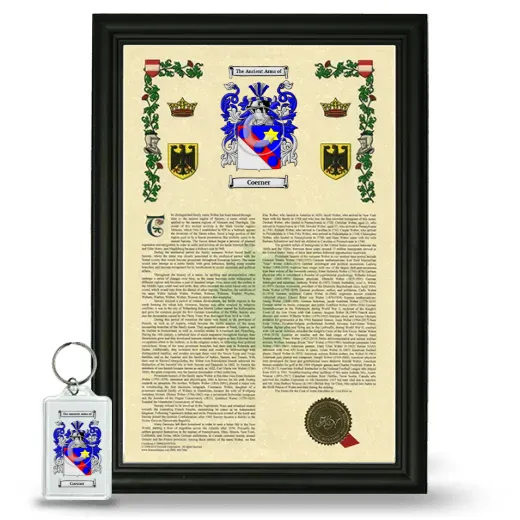 Coerner Framed Armorial History and Keychain - Black