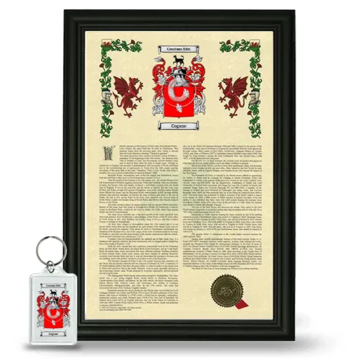 Cogane Framed Armorial History and Keychain - Black