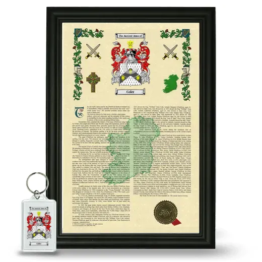 Coler Framed Armorial History and Keychain - Black