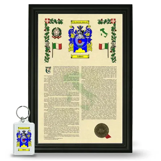 Coletti Framed Armorial History and Keychain - Black