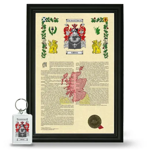Coleven Framed Armorial History and Keychain - Black
