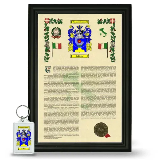 Colletta Framed Armorial History and Keychain - Black