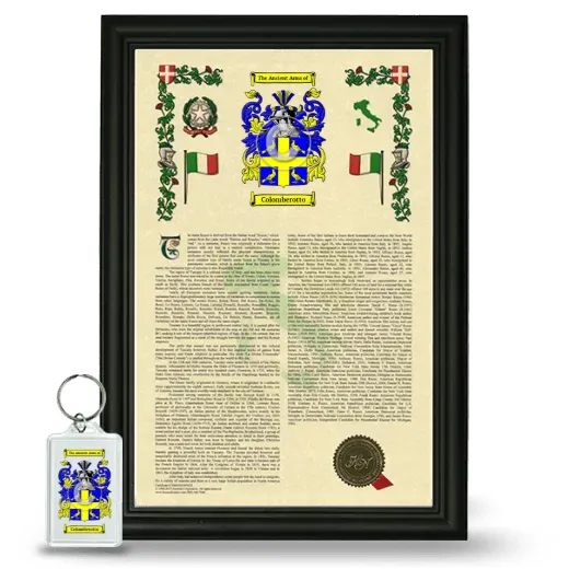 Colomberotto Framed Armorial History and Keychain - Black