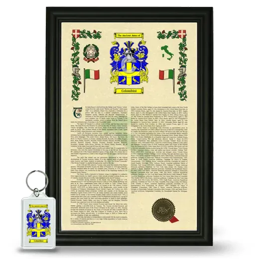 Colombini Framed Armorial History and Keychain - Black