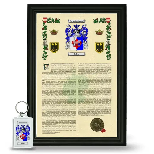 Colter Framed Armorial History and Keychain - Black