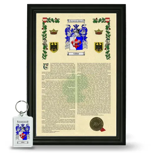 Coltor Framed Armorial History and Keychain - Black