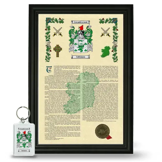 Coltsman Framed Armorial History and Keychain - Black