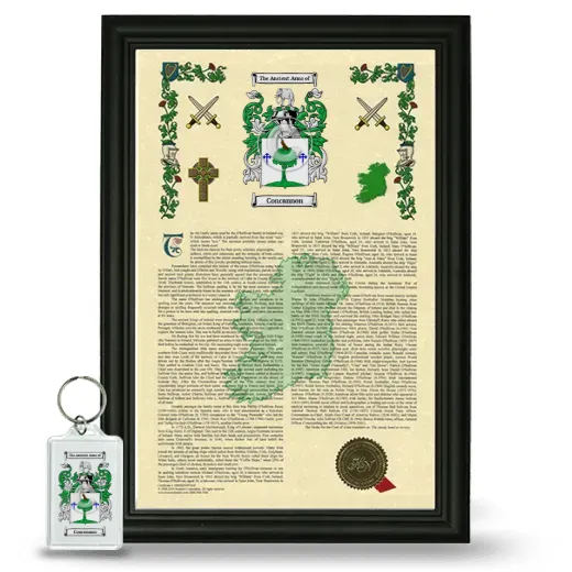 Concannon Framed Armorial History and Keychain - Black