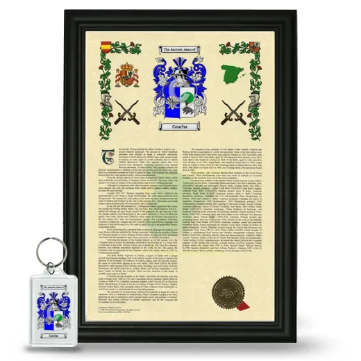 Concha Framed Armorial History and Keychain - Black