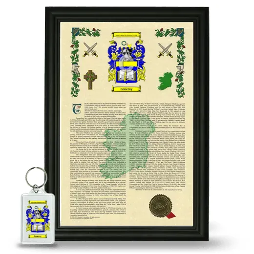 Coneray Framed Armorial History and Keychain - Black