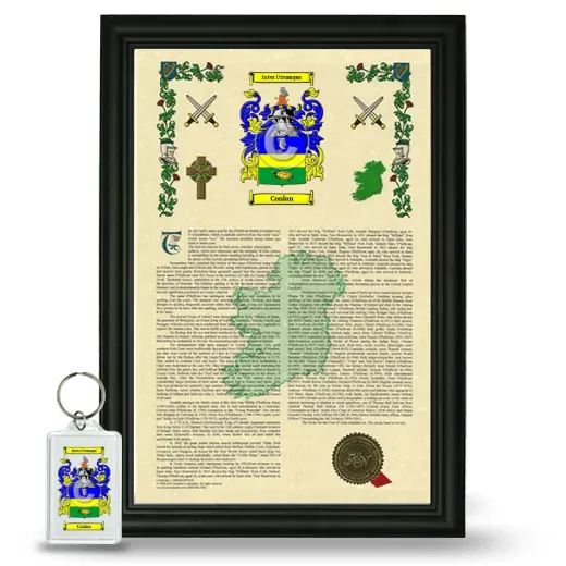 Conlan Framed Armorial History and Keychain - Black