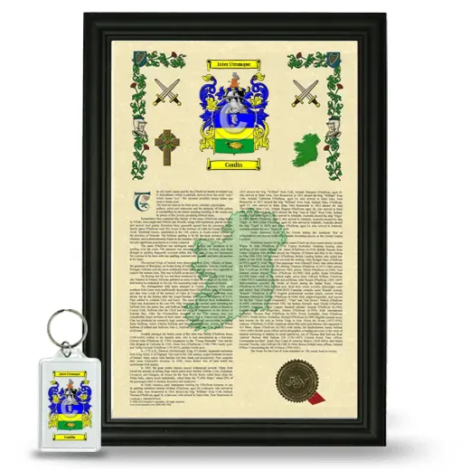 Conlin Framed Armorial History and Keychain - Black