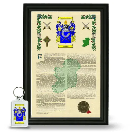 Conliss Framed Armorial History and Keychain - Black