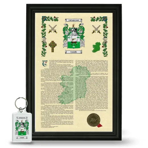 Connils Framed Armorial History and Keychain - Black