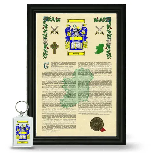 Conroy Framed Armorial History and Keychain - Black