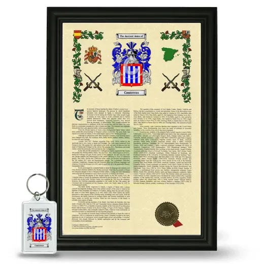 Contreras Framed Armorial History and Keychain - Black