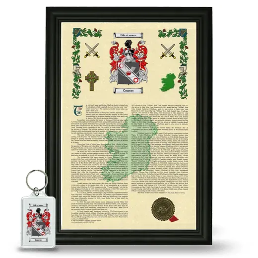 Convay Framed Armorial History and Keychain - Black