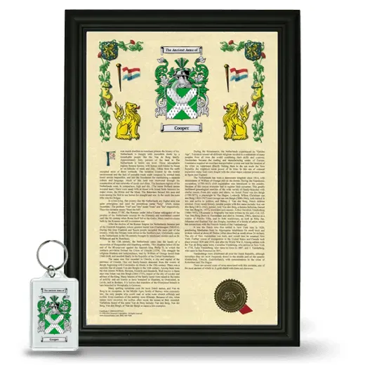 Cooper Framed Armorial History and Keychain - Black