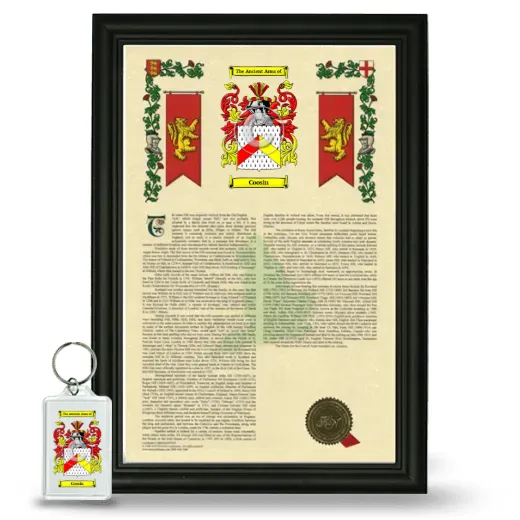 Coosin Framed Armorial History and Keychain - Black