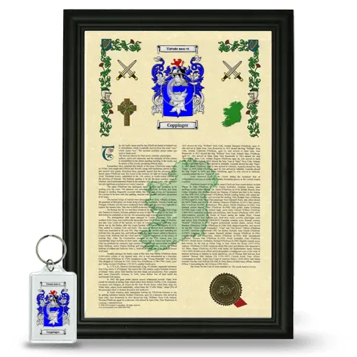 Coppinger Framed Armorial History and Keychain - Black