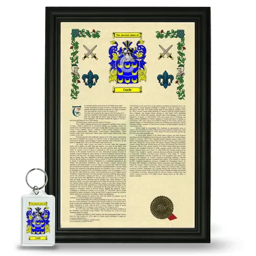 Corde Framed Armorial History and Keychain - Black