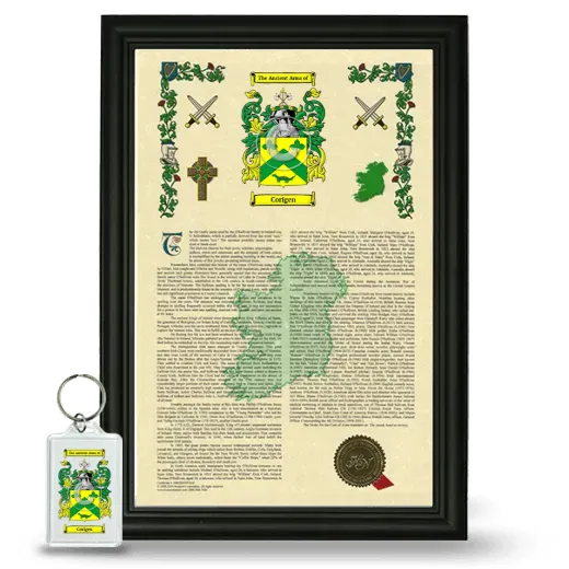Corigen Framed Armorial History and Keychain - Black