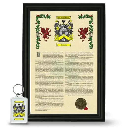 Cornech Framed Armorial History and Keychain - Black