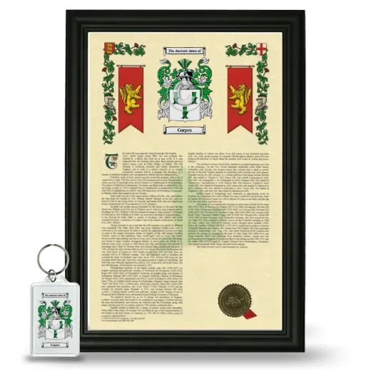 Corpes Framed Armorial History and Keychain - Black