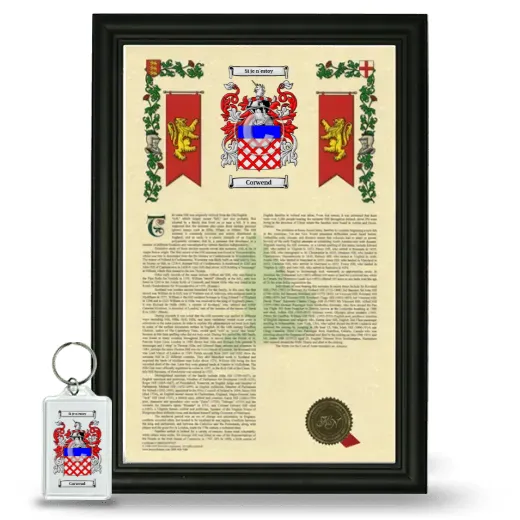 Corwend Framed Armorial History and Keychain - Black