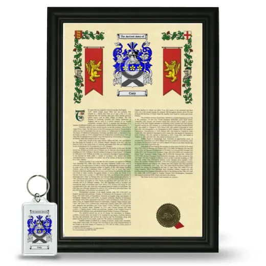 Cory Framed Armorial History and Keychain - Black