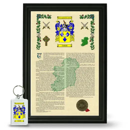 Costolo Framed Armorial History and Keychain - Black