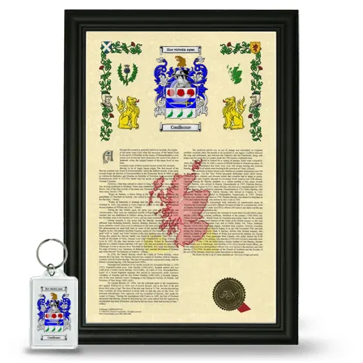 Coulisone Framed Armorial History and Keychain - Black