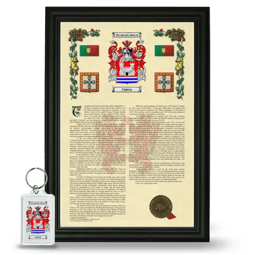 Coutos Framed Armorial History and Keychain - Black