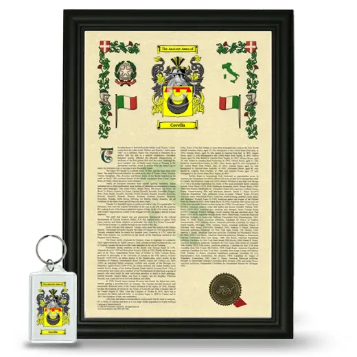Covella Framed Armorial History and Keychain - Black