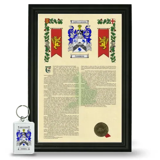 Coventrey Framed Armorial History and Keychain - Black