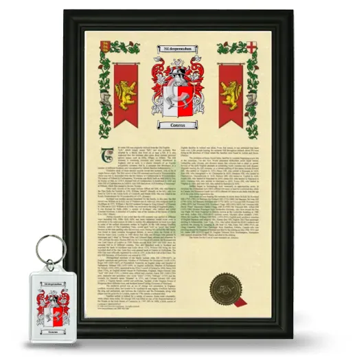 Coxens Framed Armorial History and Keychain - Black