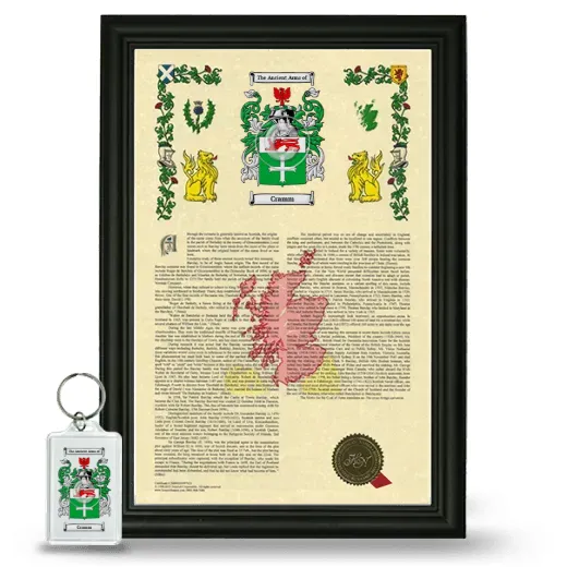 Cramm Framed Armorial History and Keychain - Black