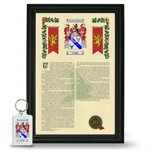 Cranige Framed Armorial History and Keychain - Black