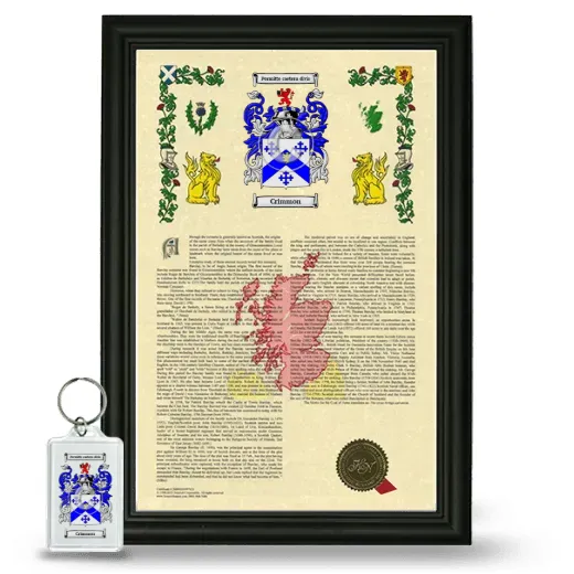Crimmon Framed Armorial History and Keychain - Black
