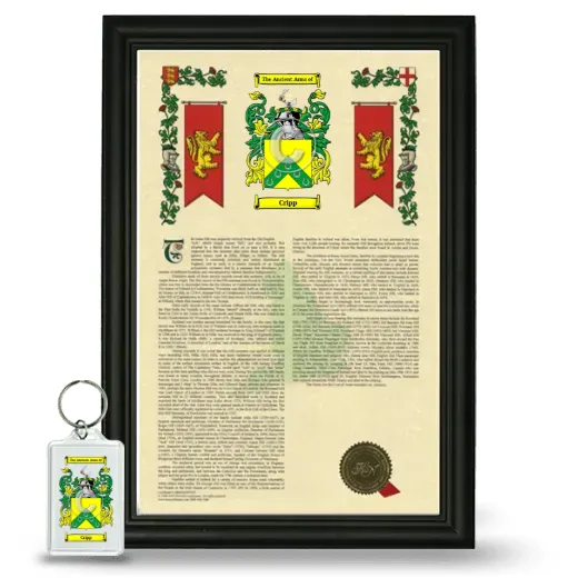 Cripp Framed Armorial History and Keychain - Black