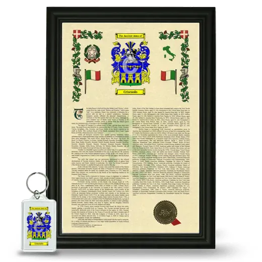 Criscuolo Framed Armorial History and Keychain - Black