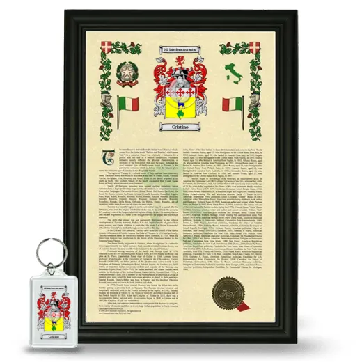 Cristino Framed Armorial History and Keychain - Black
