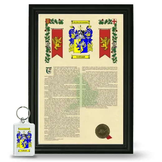 Croftomb Framed Armorial History and Keychain - Black