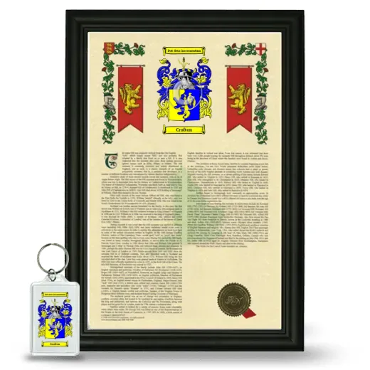 Crofton Framed Armorial History and Keychain - Black